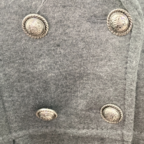 Iris Basic brand Gray Thick Winter Peacoat Jacket Button Extra Large 🧥 - Picture 5 of 5
